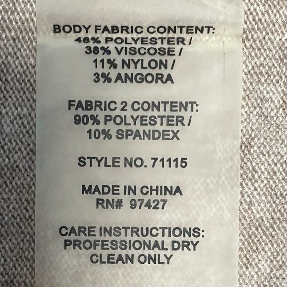 Dolce Cabo Tan Angora Microsuede Fringe Classic Waterfall Cardigan Sweater M NWT - Picture 7 of 8